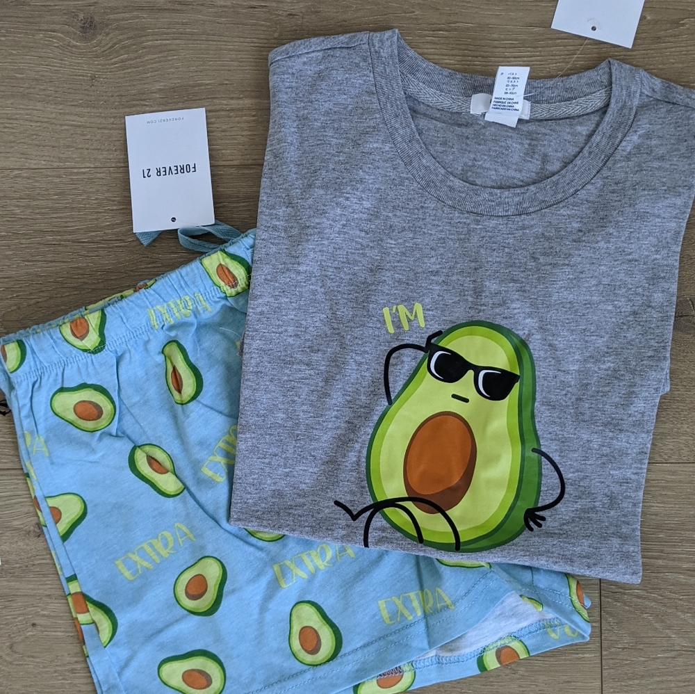 Forever 21 Pajama Set Brand New Avocado